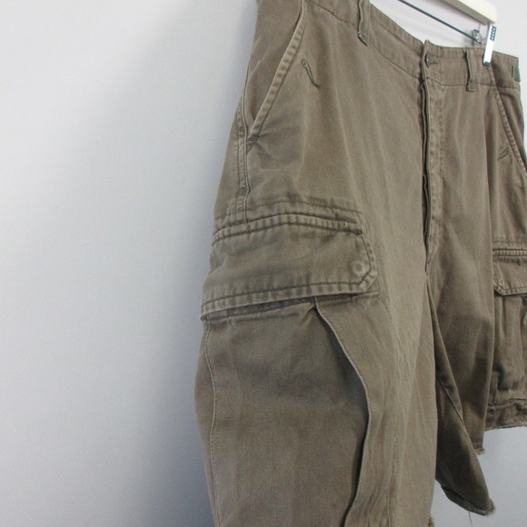 American Eagle AE Supply Cargo Shorts Men 38 Green Cotton Hiking Outdoor y2k 610 - Picture 8 of 13